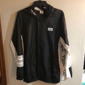PINK black windbreaker